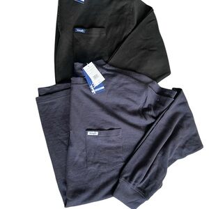 Wrangler thermal long sleeve big & tall shirts - black & navy blue 2XLT - NWT